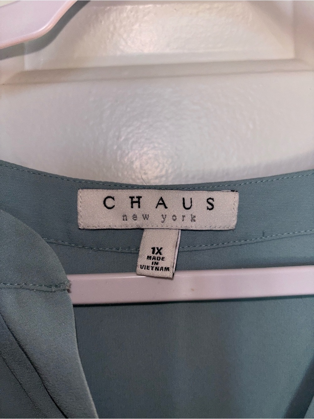 Chaus Mint Green Satin-Feel Blouse